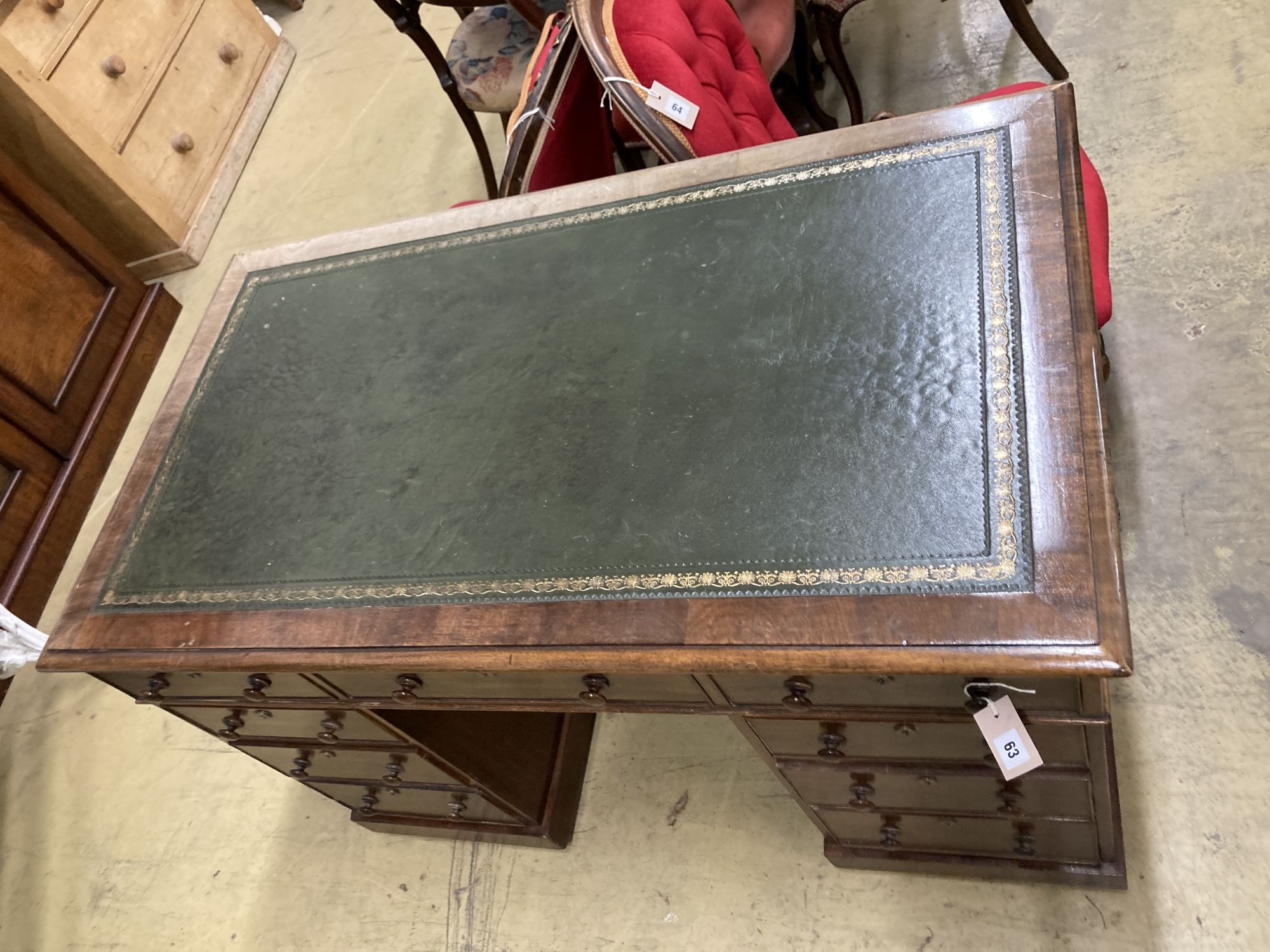 Mahogany pedestal desk